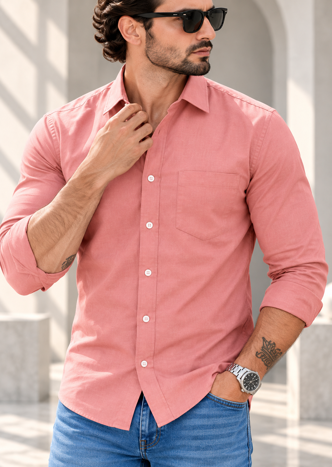 Men’s Premium Full Sleeve Plain Casual Shirt