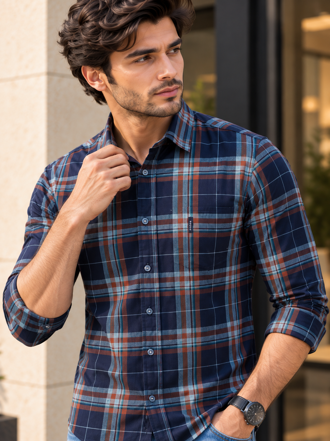 Men’s Premium Checked Full Sleeve Casual Shirt