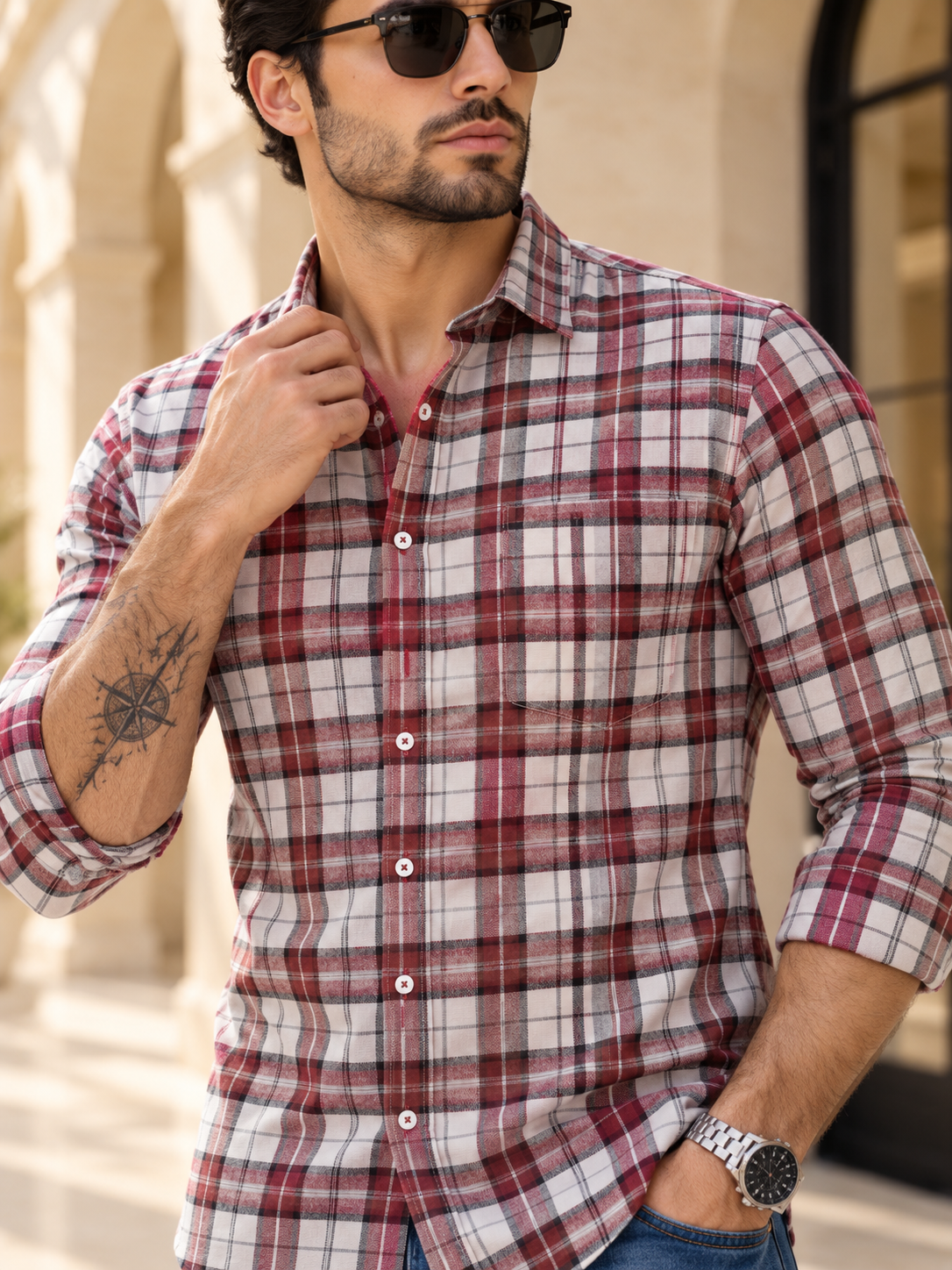 Men’s Stylish Casual Check Shirt