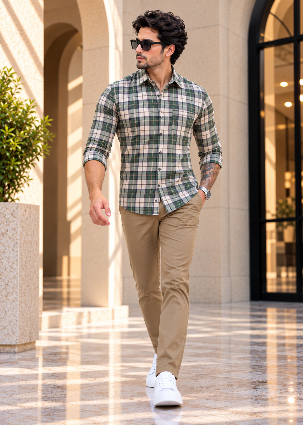 Men’s Stylish Casual Check Shirt
