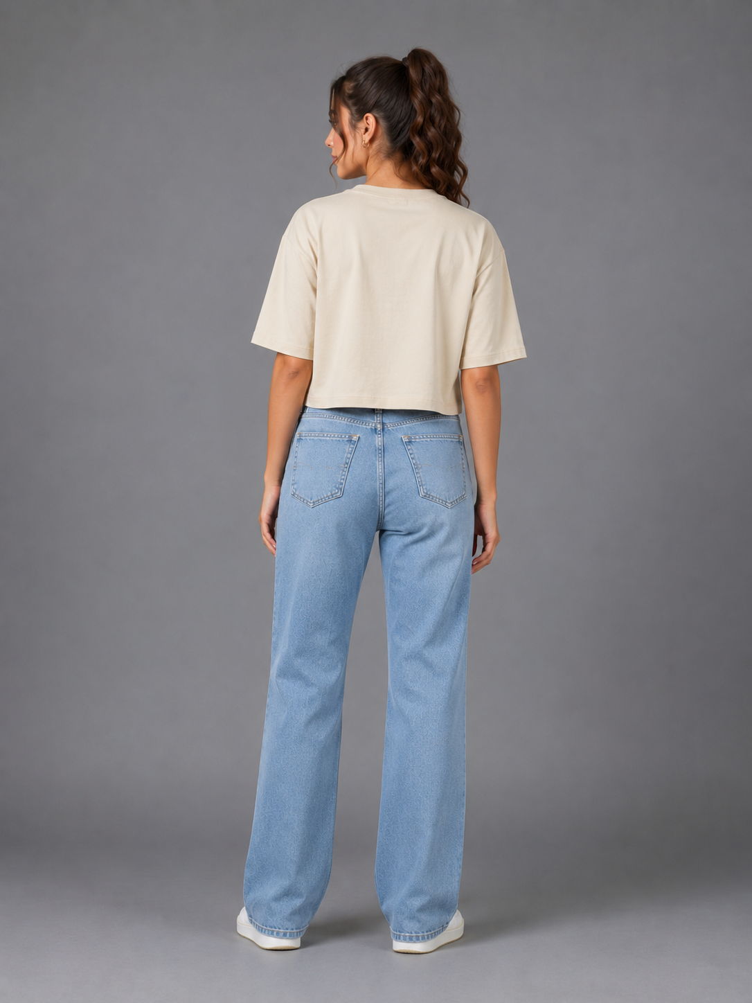 Women's Crop Top Soft Cotton Blend Casual & Trendy