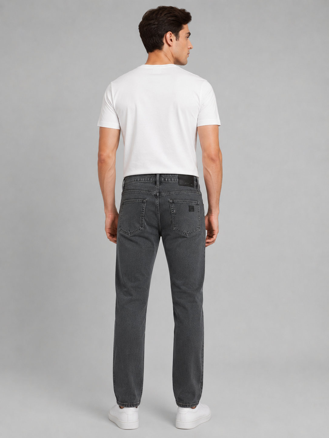 Men Dark Grey Color Solid Primium jeans