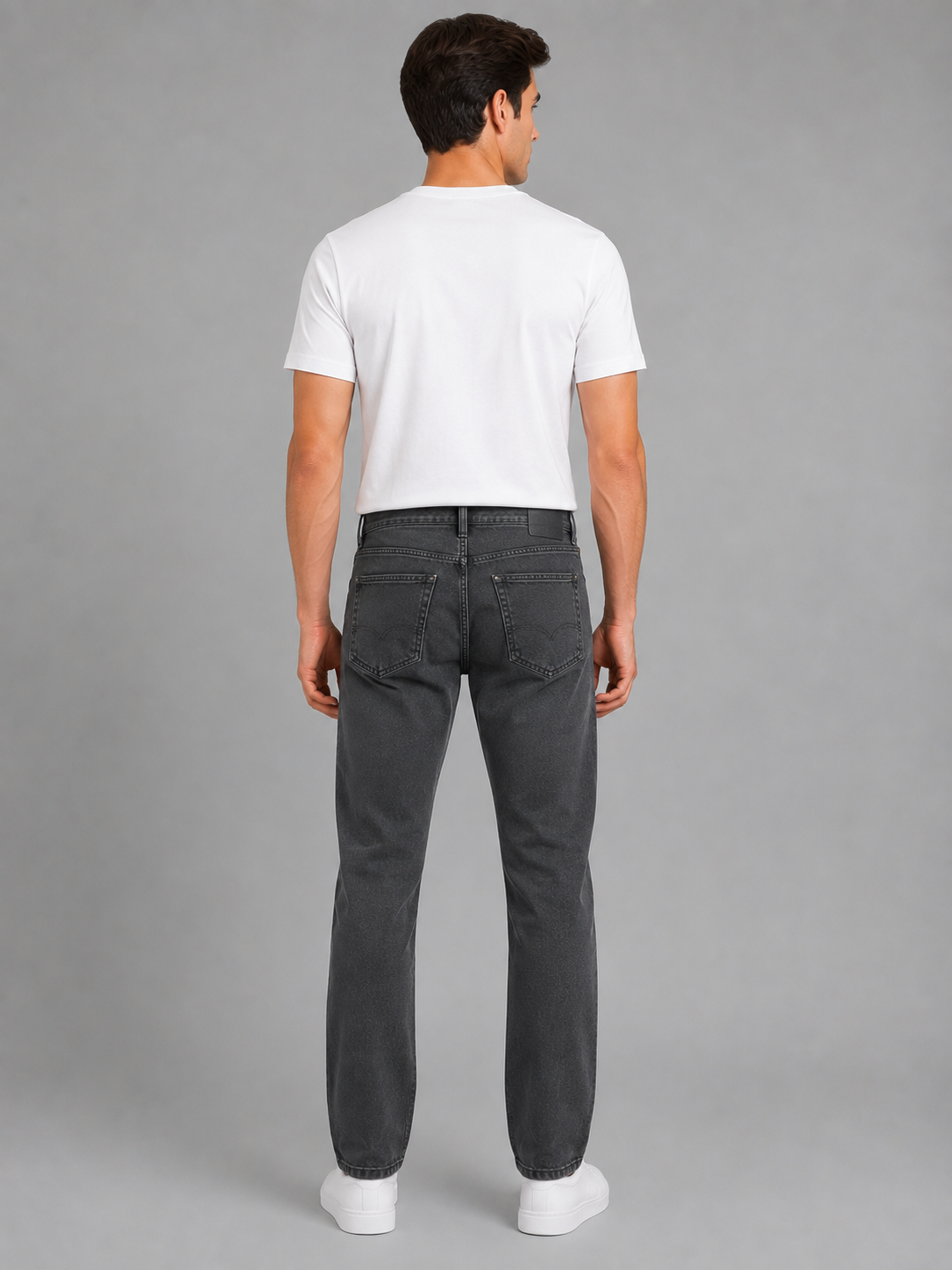 Men Mid Grey Color Solid Primium jeans