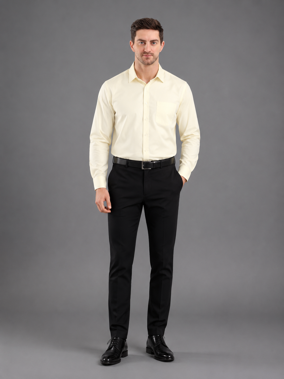 Men Full Sleeve's | Formal Cotton Shirt | Regular Fit | Yellow Color