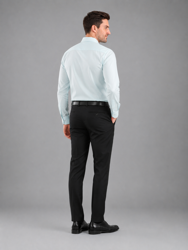 Men Full Sleeve's | Formal Cotton Shirt | Regular Fit | Sky Color