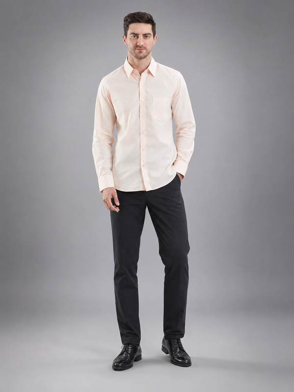 Men Full Sleeve's | Formal Cotton Shirt | Regular Fit | Yellow Color