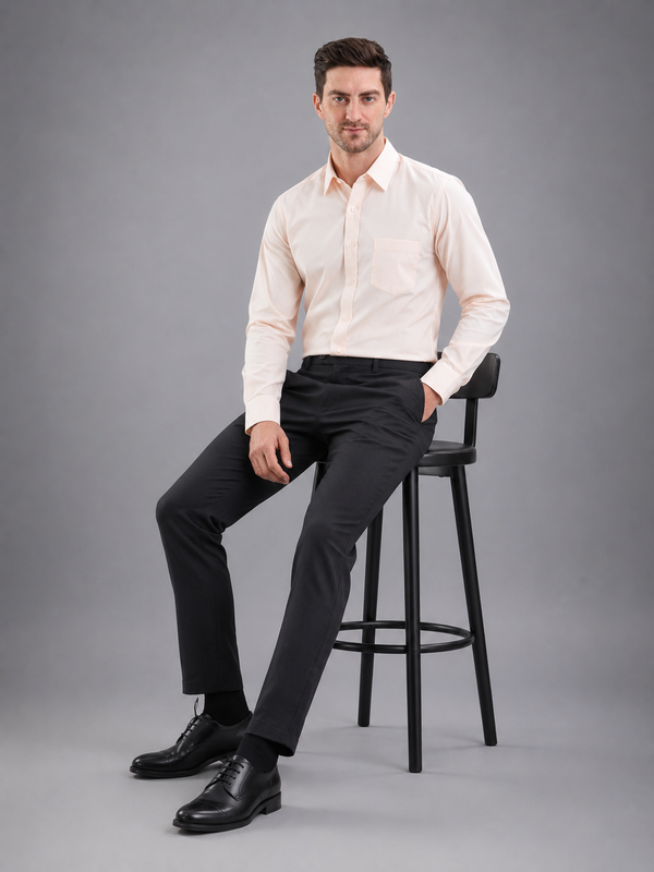 Men Full Sleeve's | Formal Cotton Shirt | Regular Fit | Yellow Color
