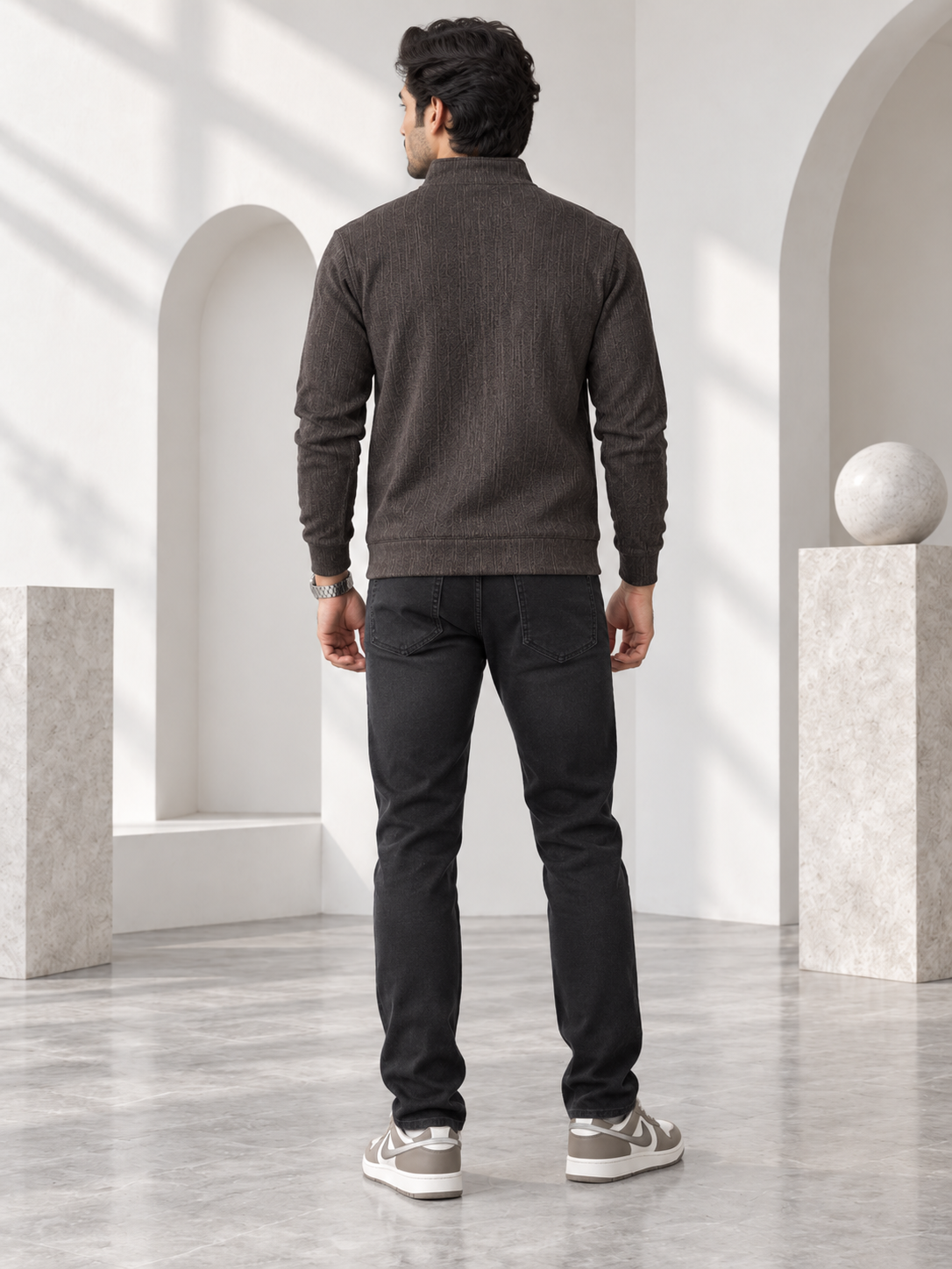 Brown Colour Regular Fit Primium Sweatshirt