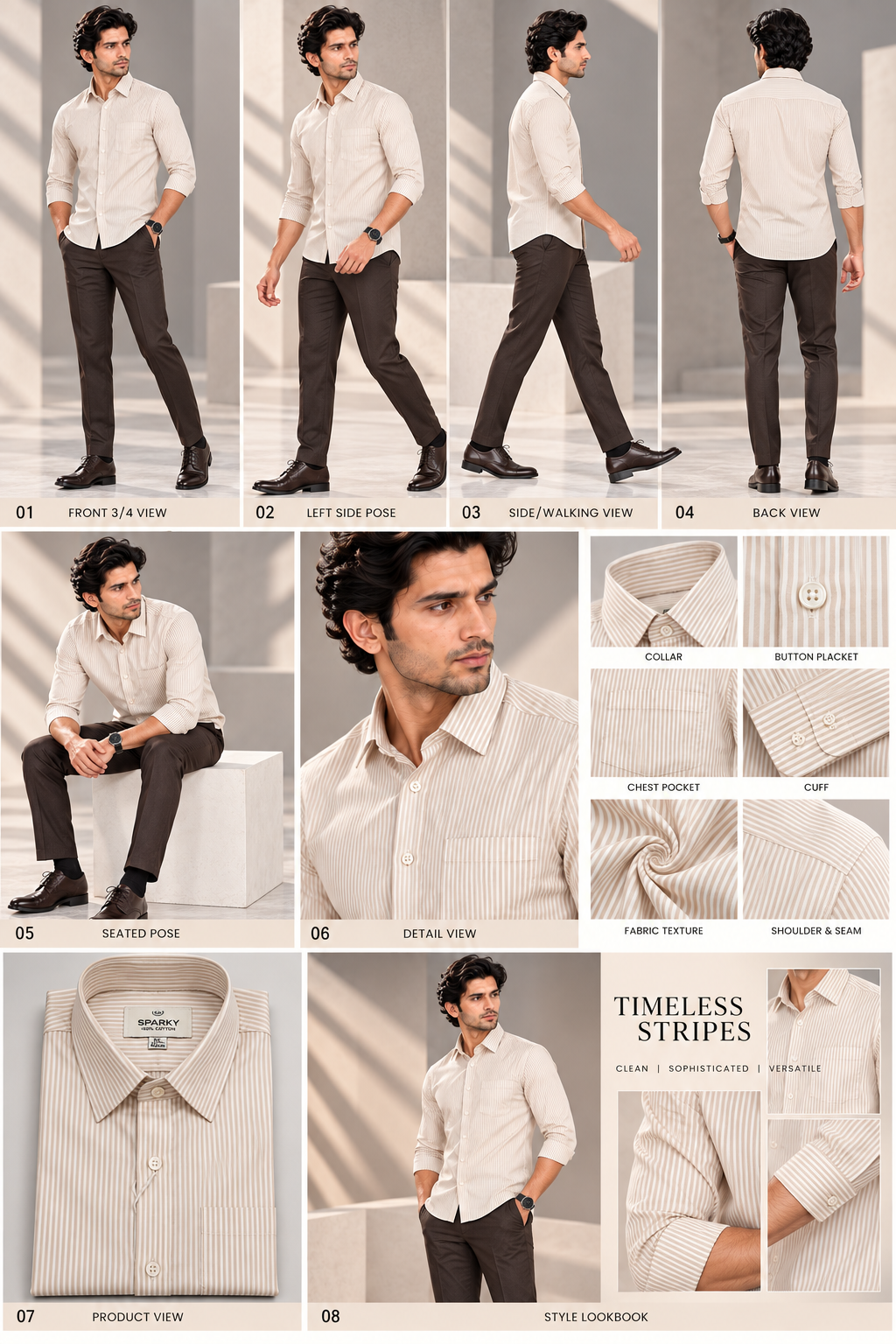 Men’s Premium Beige Shirt