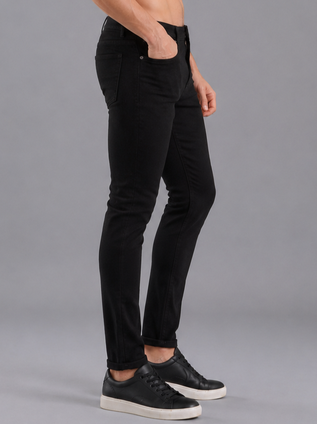 Men Stretch Comfort Fit | Mid Blue Jeans | Premium Casual Denim