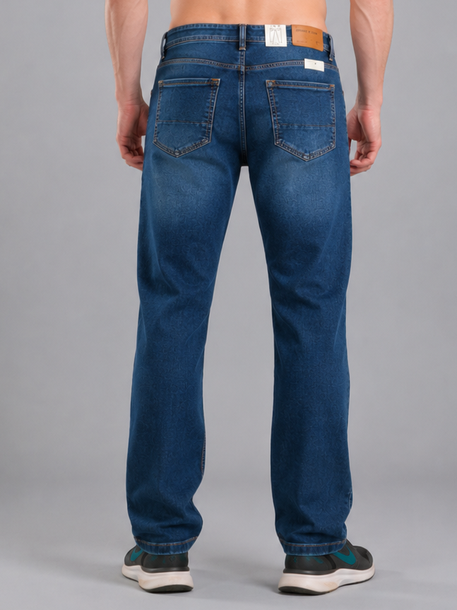 SPARKY Men | Stretch Comfort Fit | Mid Blue Jeans | Premium Casual Denim