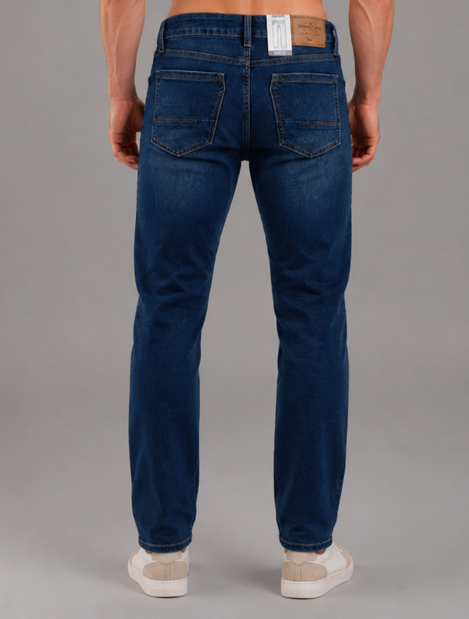 Men Stretch Comfort Fit | Mid Blue Jeans | Premium Casual Denim