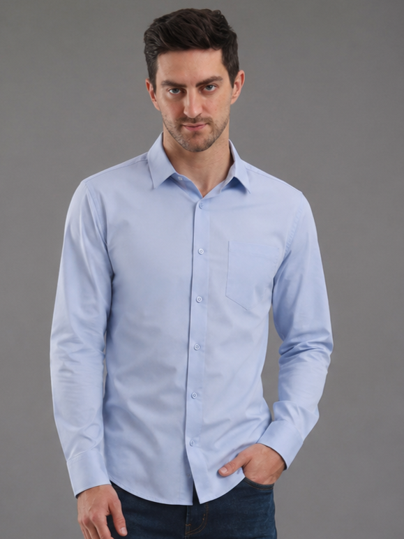 Men Premium Formal Satin Shirt Full Sleeve Regular Fit