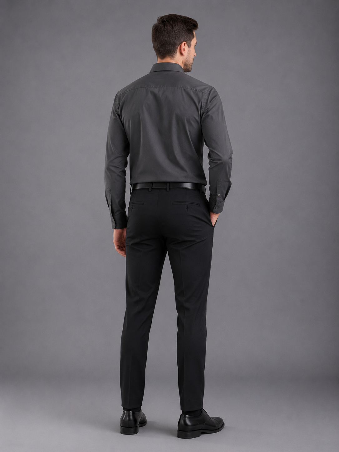 Men Full Sleeve's | Formal Cotton Shirt | Regular Fit | Black Color