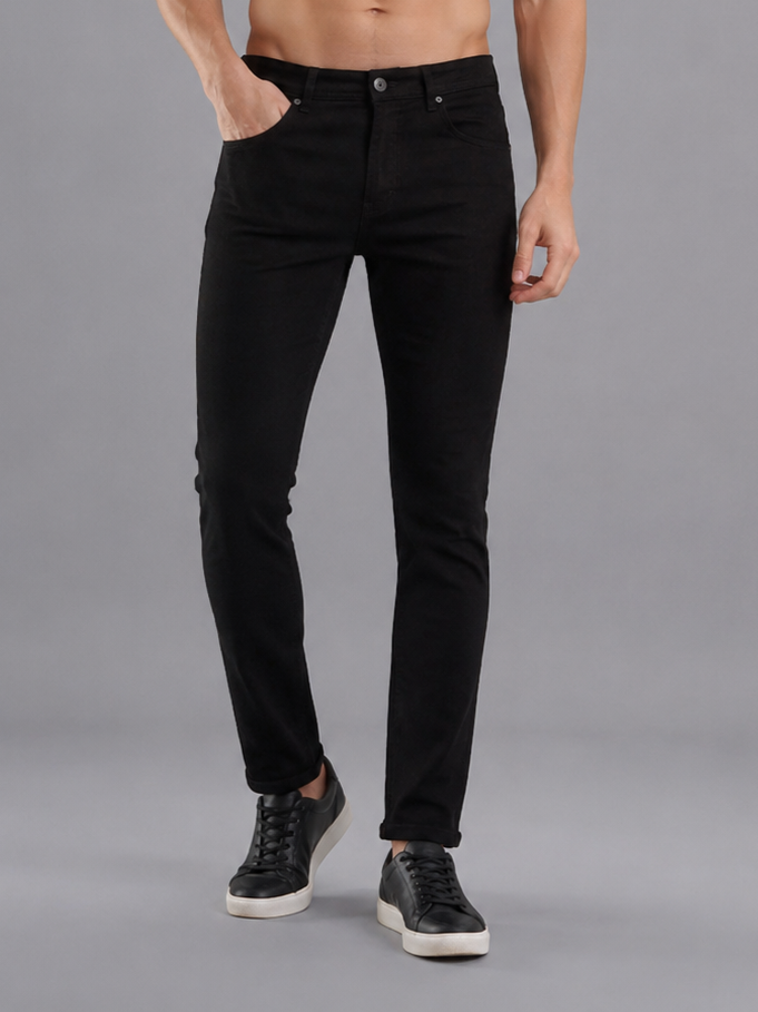 Men Stretch Comfort Fit | Mid Blue Jeans | Premium Casual Denim