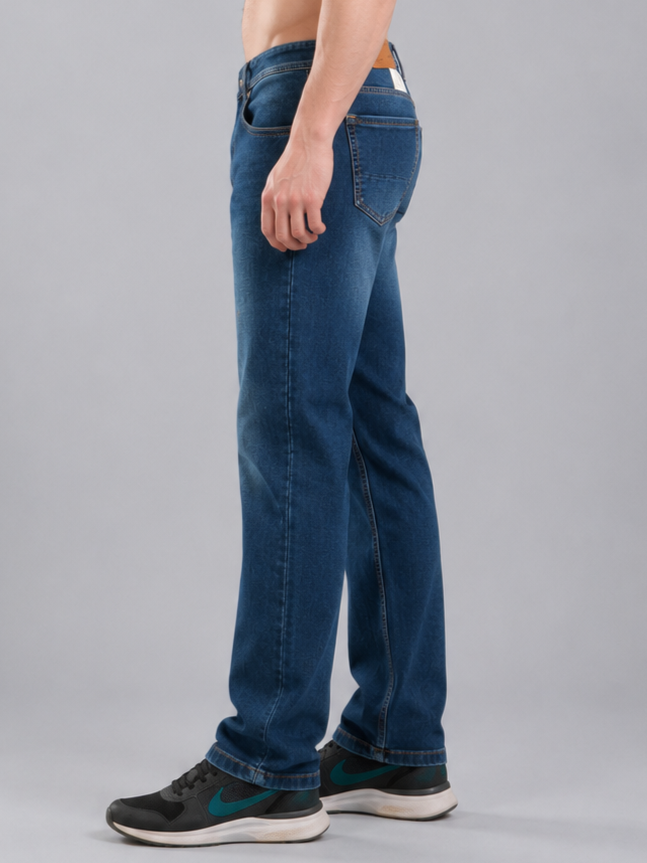 SPARKY Men | Stretch Comfort Fit | Mid Blue Jeans | Premium Casual Denim