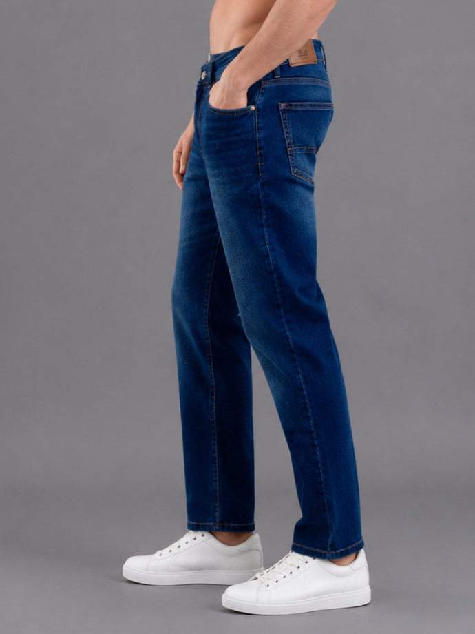 Men Stretch Comfort Fit | Mid Blue Jeans | Premium Casual Denim