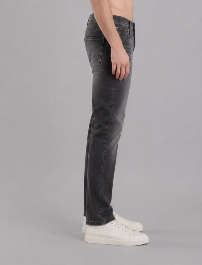 Men Stretch Narrow Fit | Dark Blue Jeans | Premium Casual Denim