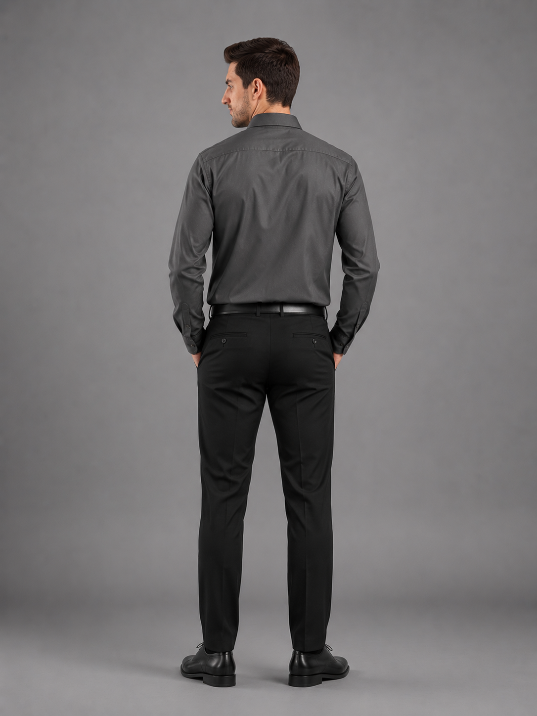 Men Full Sleeve's | Formal Cotton Shirt | Regular Fit | Black Color