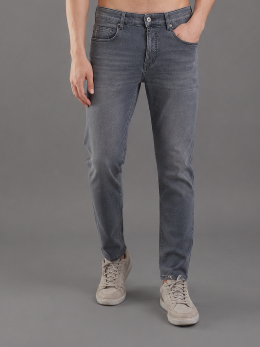 SPARKY Men | Stretch Narrow Fit | Grey Jeans | Premium Casual Denim