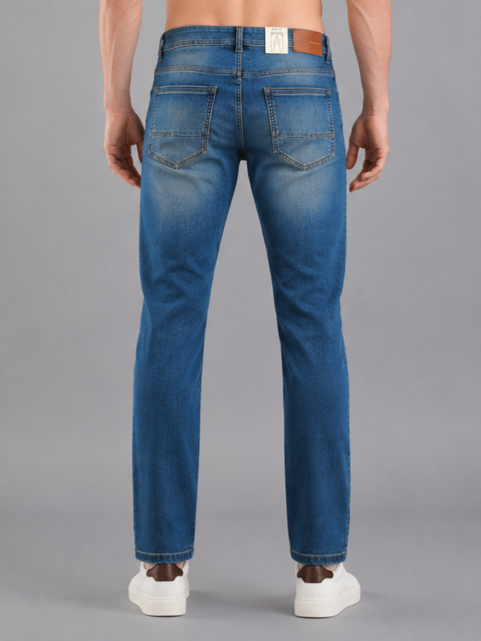 SPARKY Men | Stretch Comfort Fit | Mid Blue Jeans | Premium Casual Denim