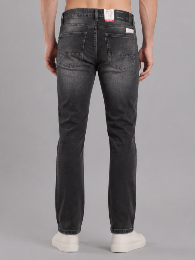 Men Stretch Narrow Fit | Dark Blue Jeans | Premium Casual Denim