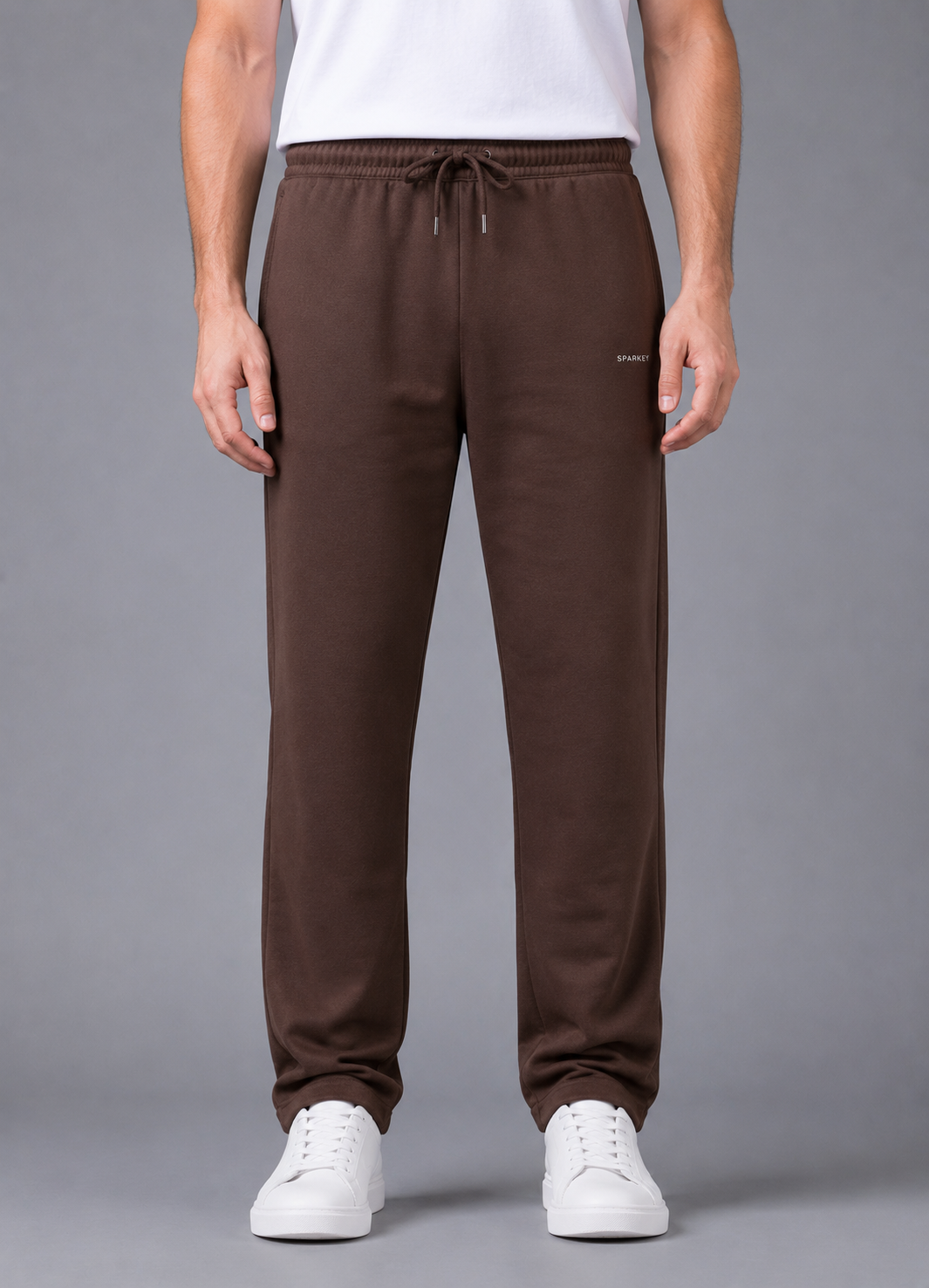 SPARKY Men's Fabric Solid Lower | Premium Track Pants Brown Color
