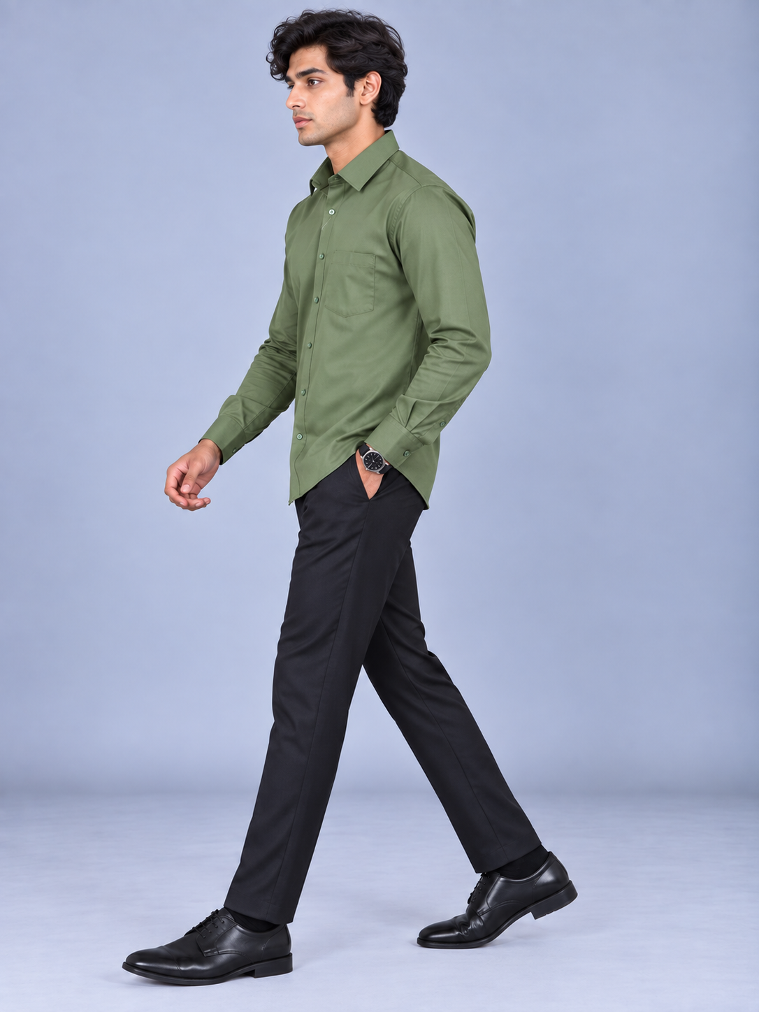 Men Premium Casual Plain Full Sleeve Shirt