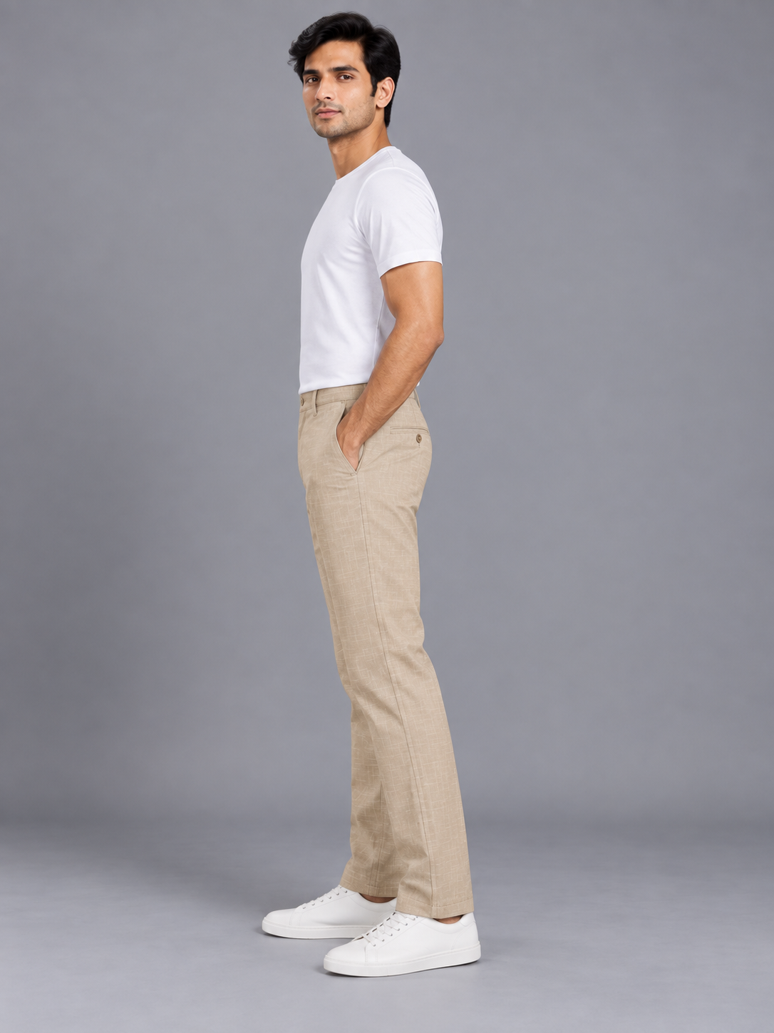 Men’s Premium Fawn Colour Slim Fit Formal Trousers