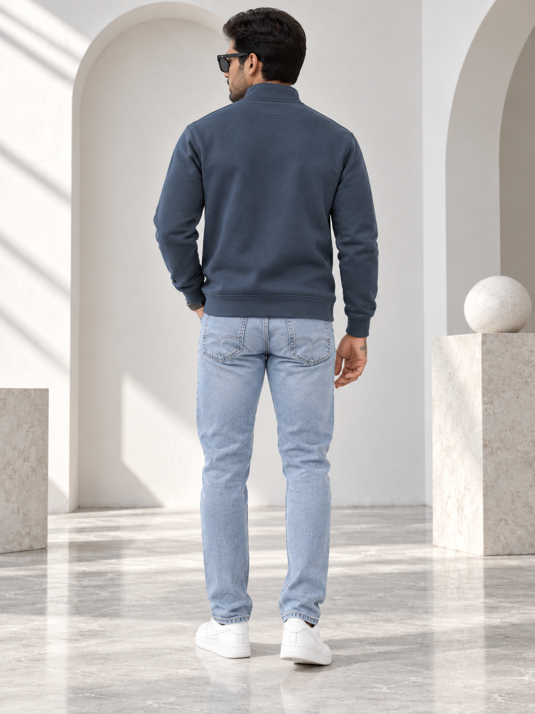 Navy Colour Regular Fit Primium Sweatshirt