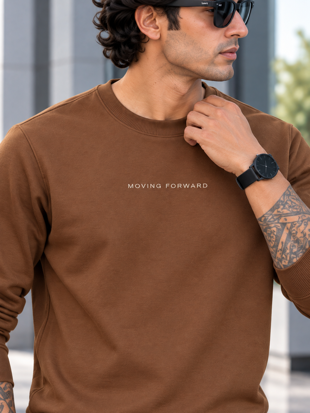 Men’s Solid Round Neck Full Sleeve Sweatshirt