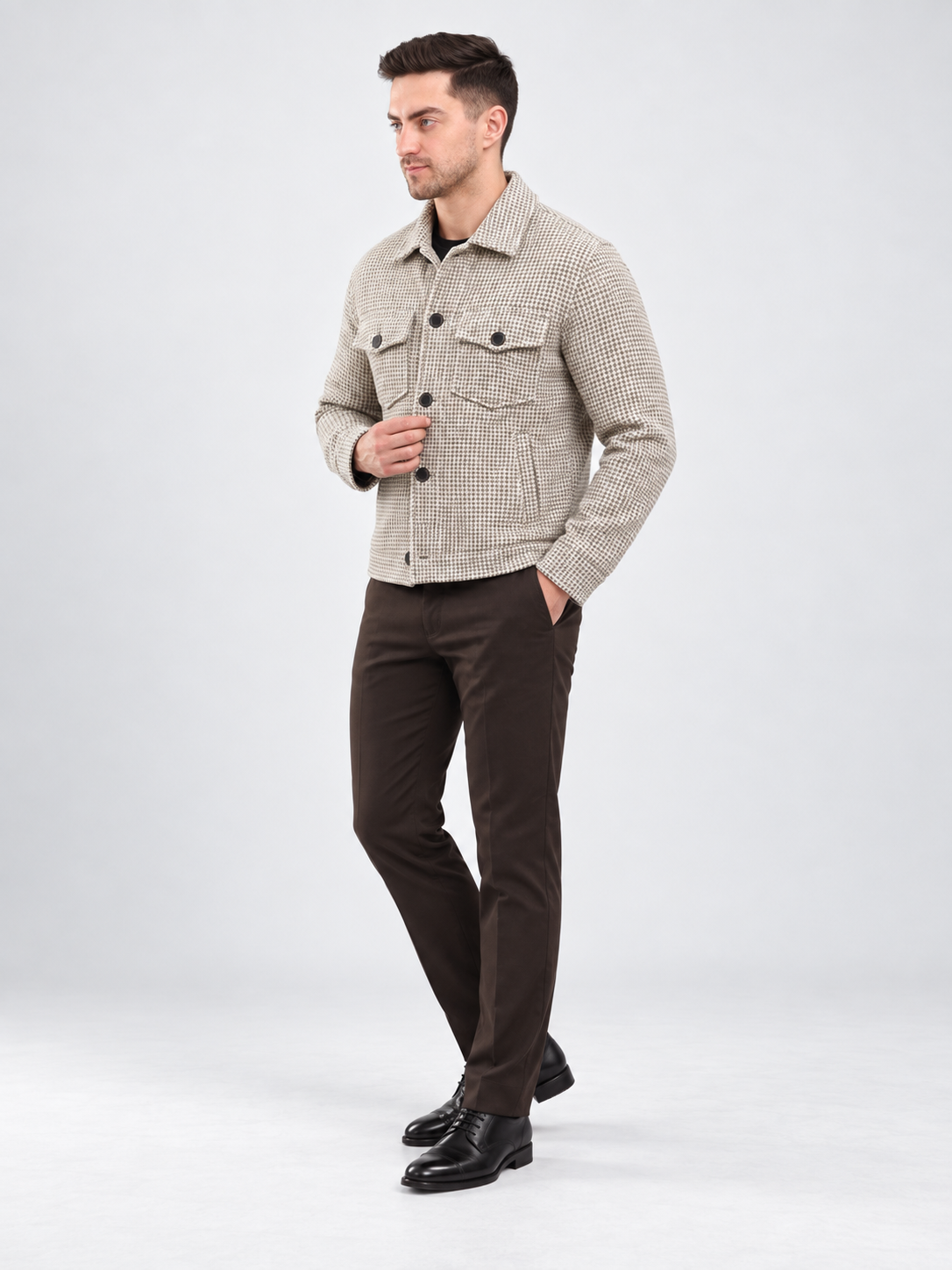 Men’s Full Sleeve Checked Shacket