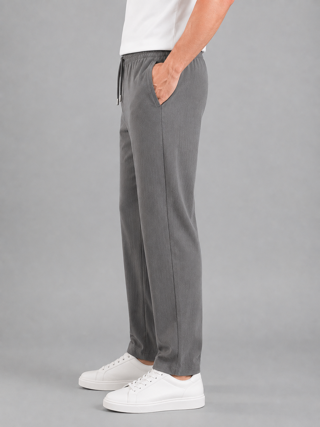 SPARKY Men's Fabric Solid Lower | Premium Track Pants Grey Color