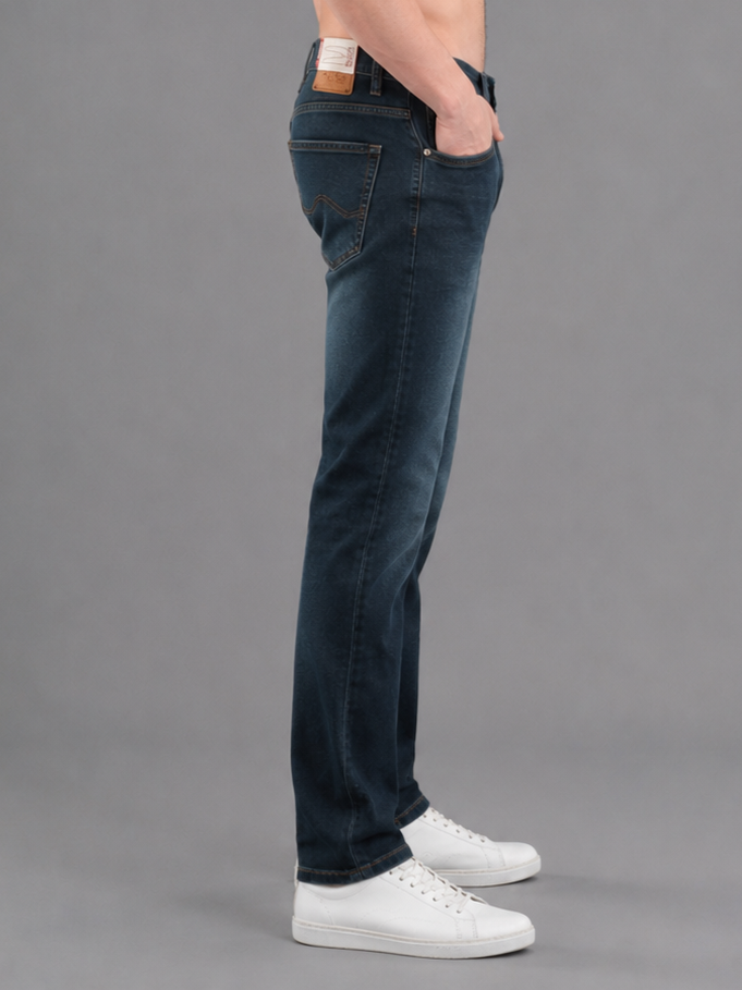 Men's Narrow Fit Cotton Blend Denim Jeans for Men