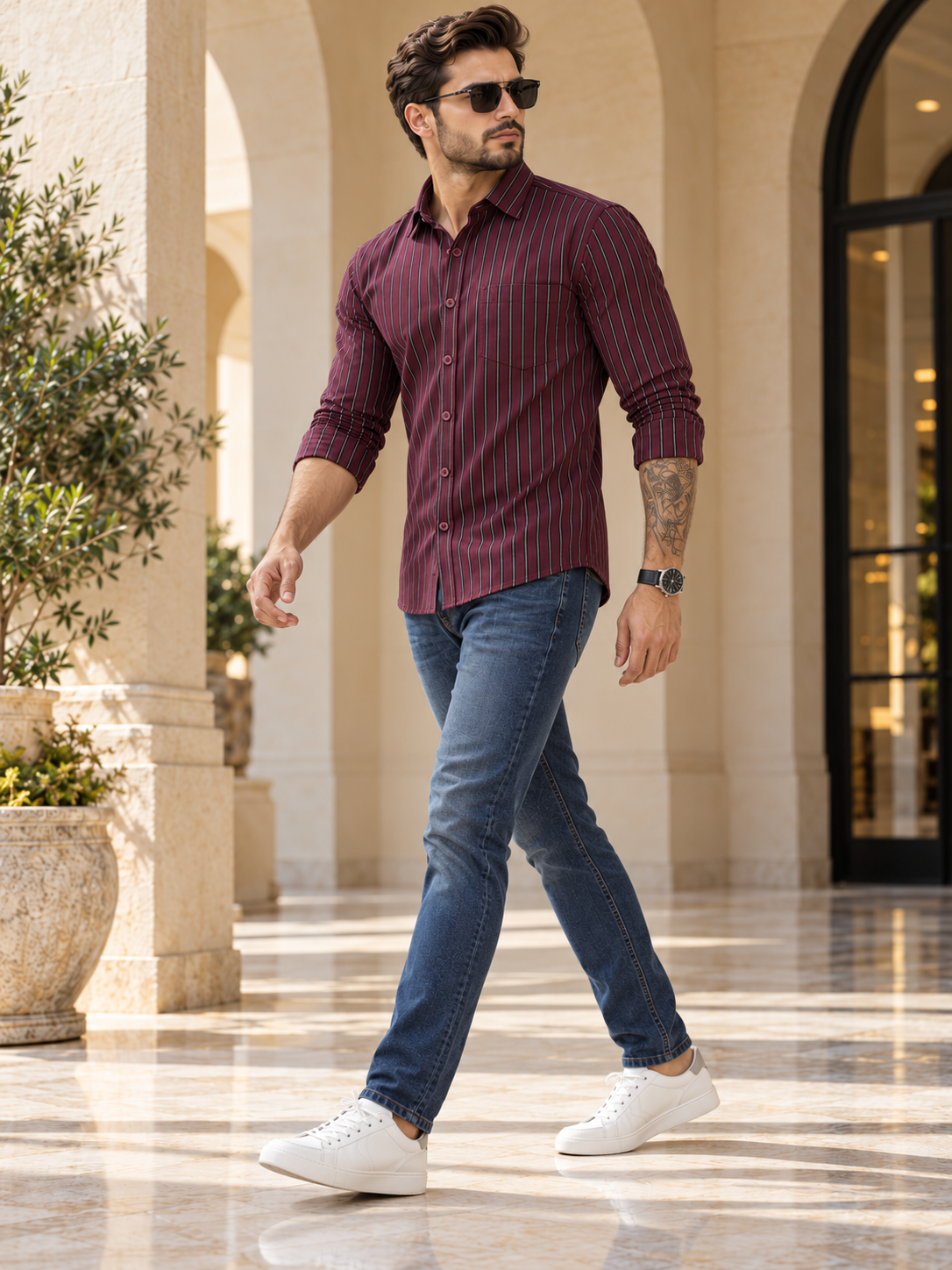 Men Regular Fit Full Sleeve Casual Shirt