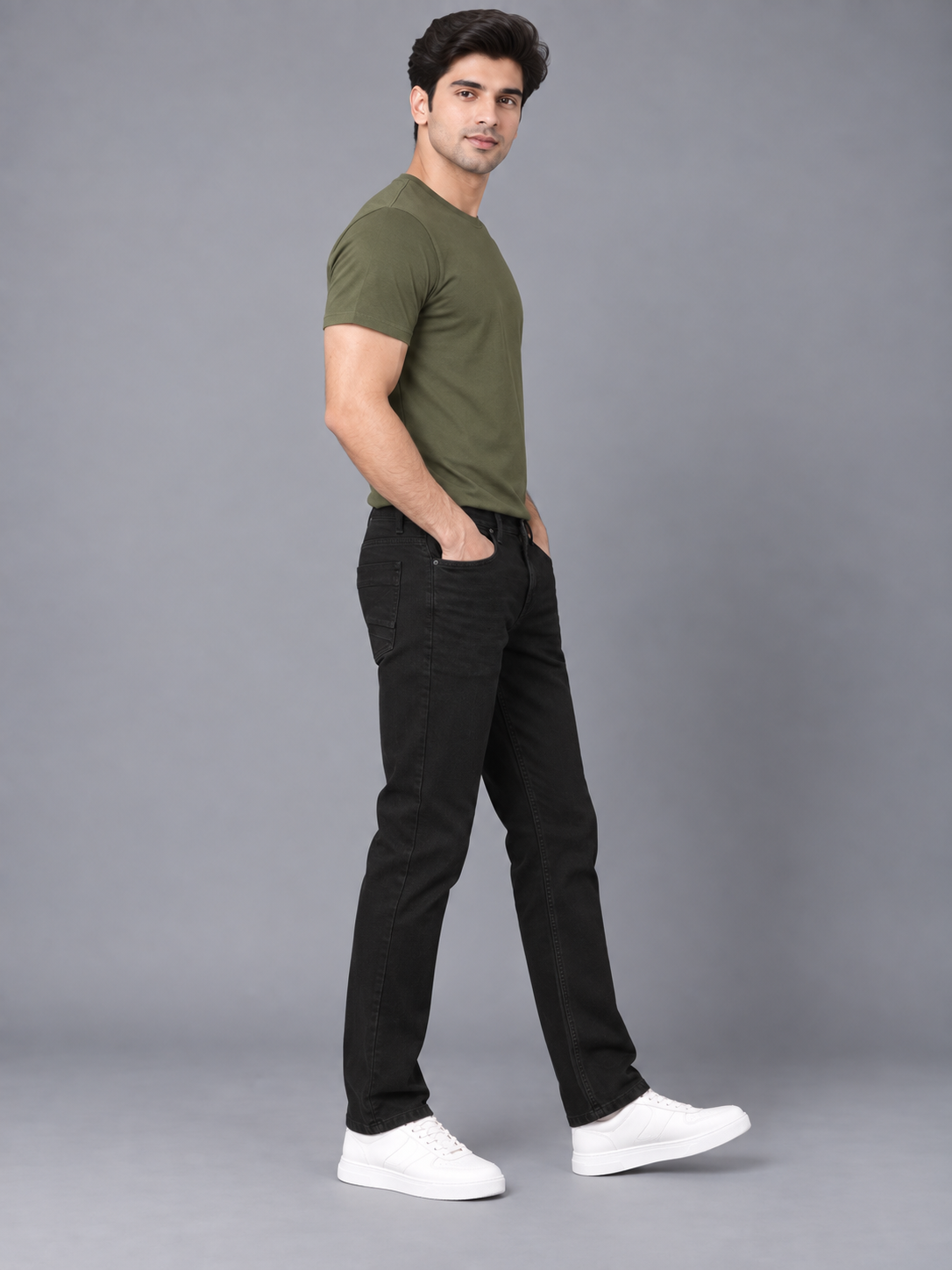 Men’s Premium Black colour Regular Fit Denim Jeans