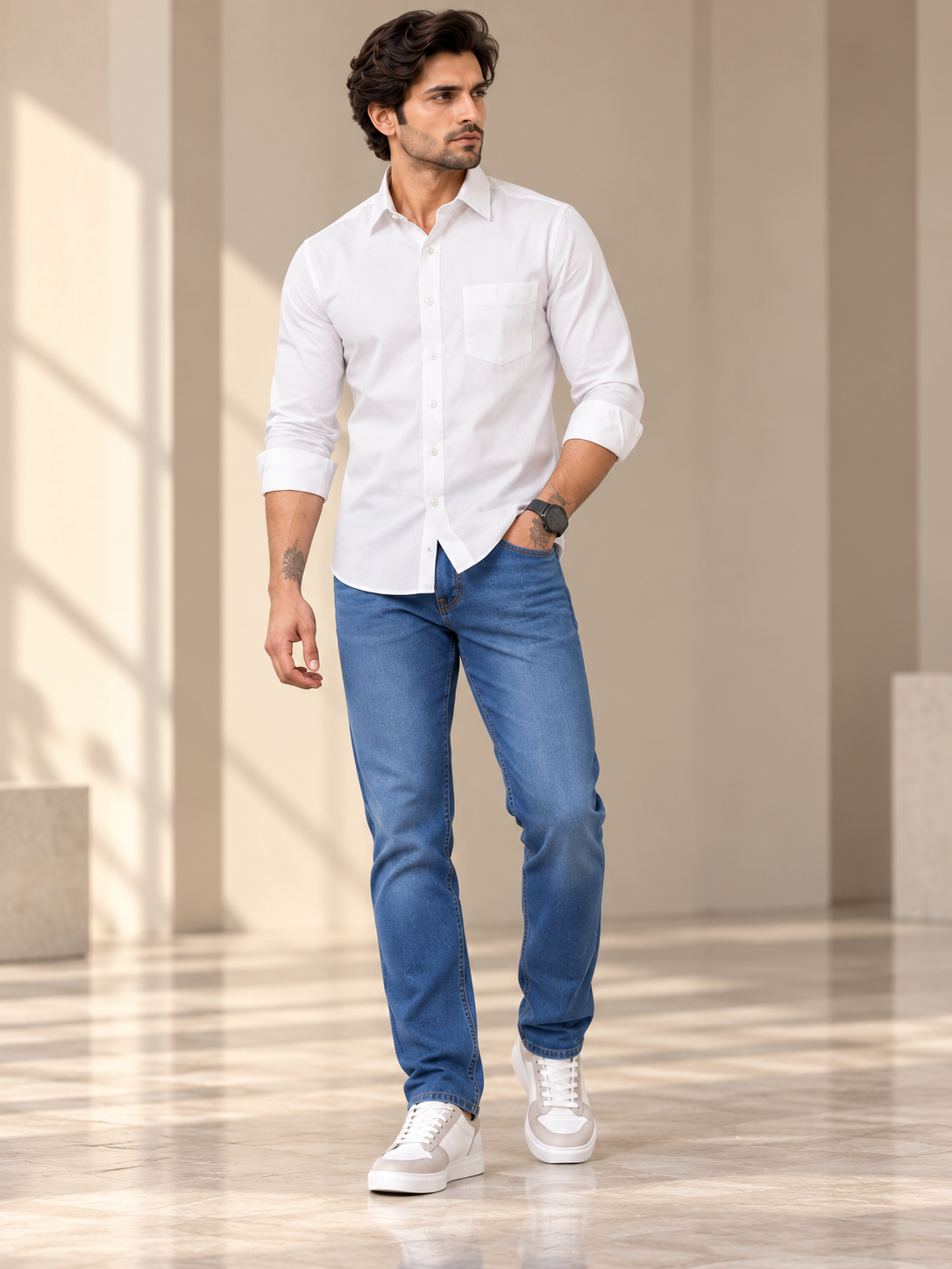 Men’s Stylish Plain Casual Shirt