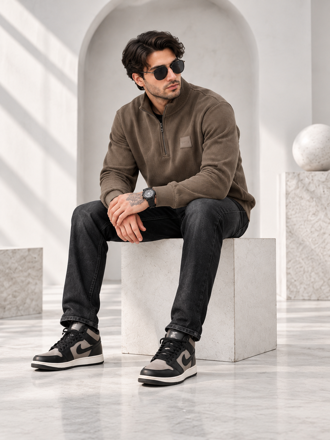 Brown Colour Regular Fit Primium Sweatshirt