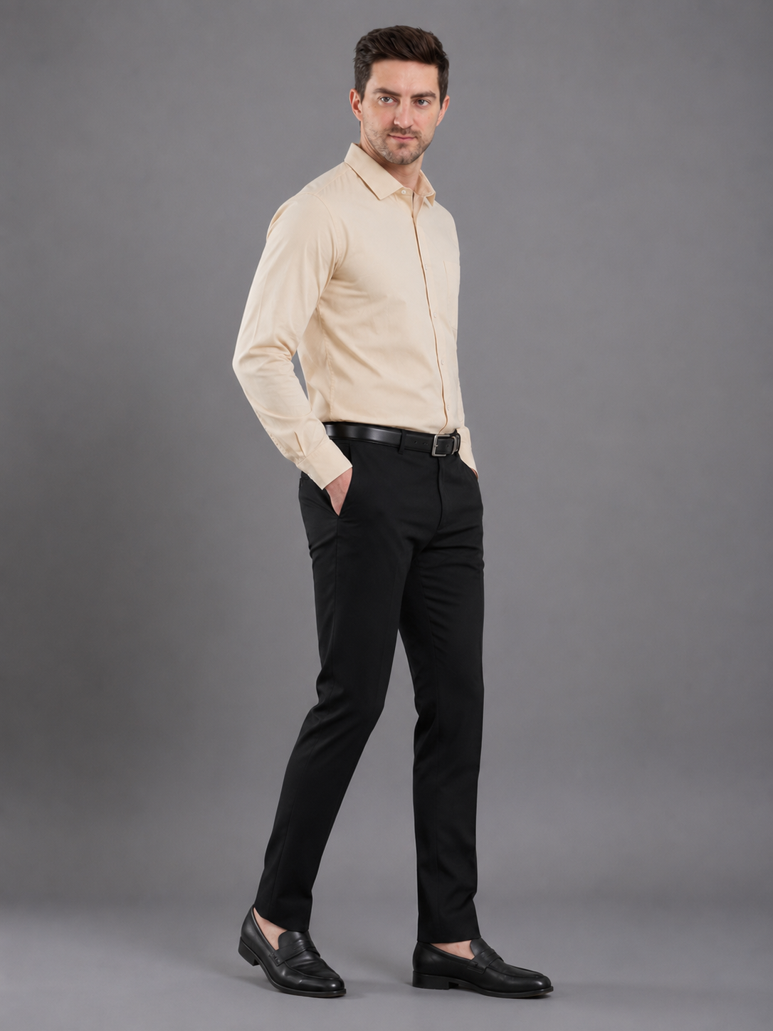 Men Premium Casual Plain Shirt Full Sleeve Regular Fit