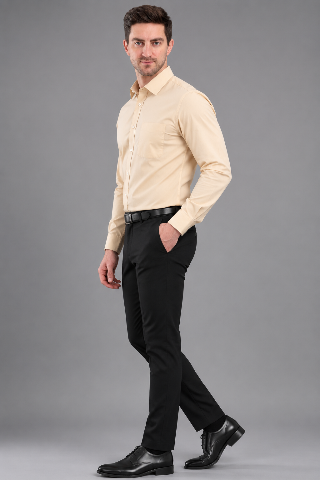 Men Premium Casual Plain Shirt Full Sleeve Regular Fit