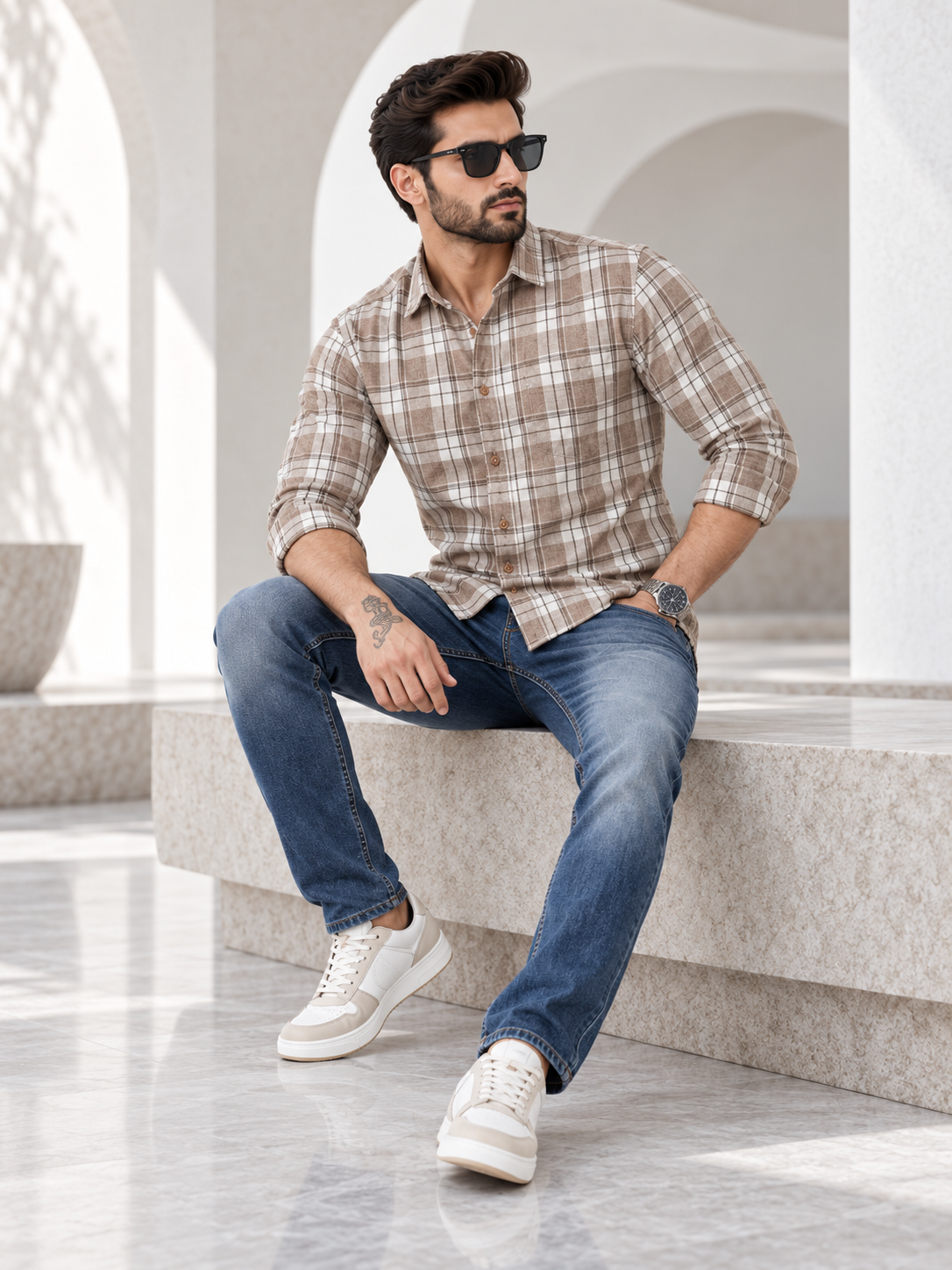 Men’s Stylish Casual Check Shirt