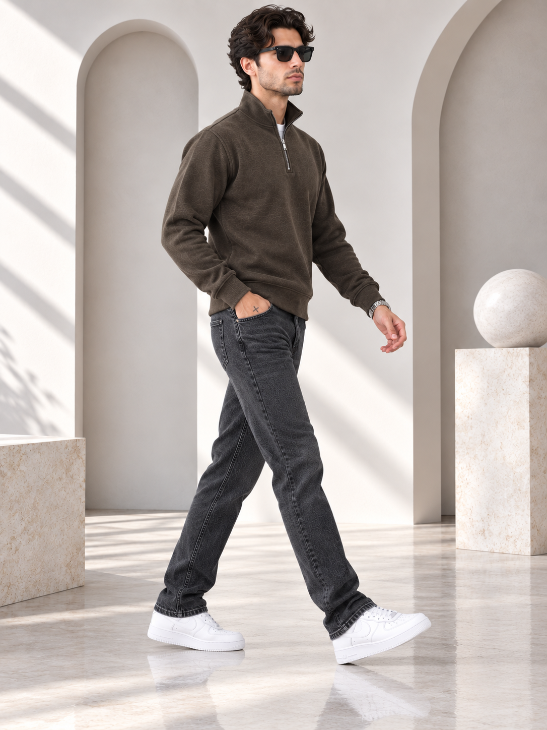 Brown Colour Regular Fit Primium Sweatshirt