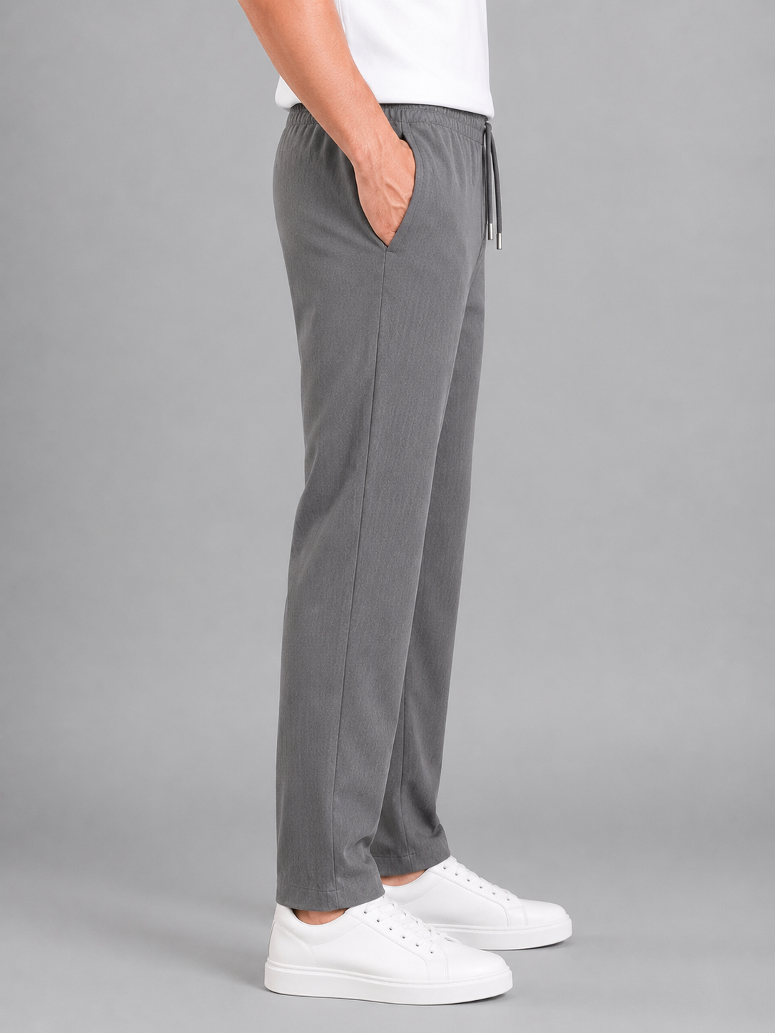 SPARKY Men's Fabric Solid Lower | Premium Track Pants Grey Color