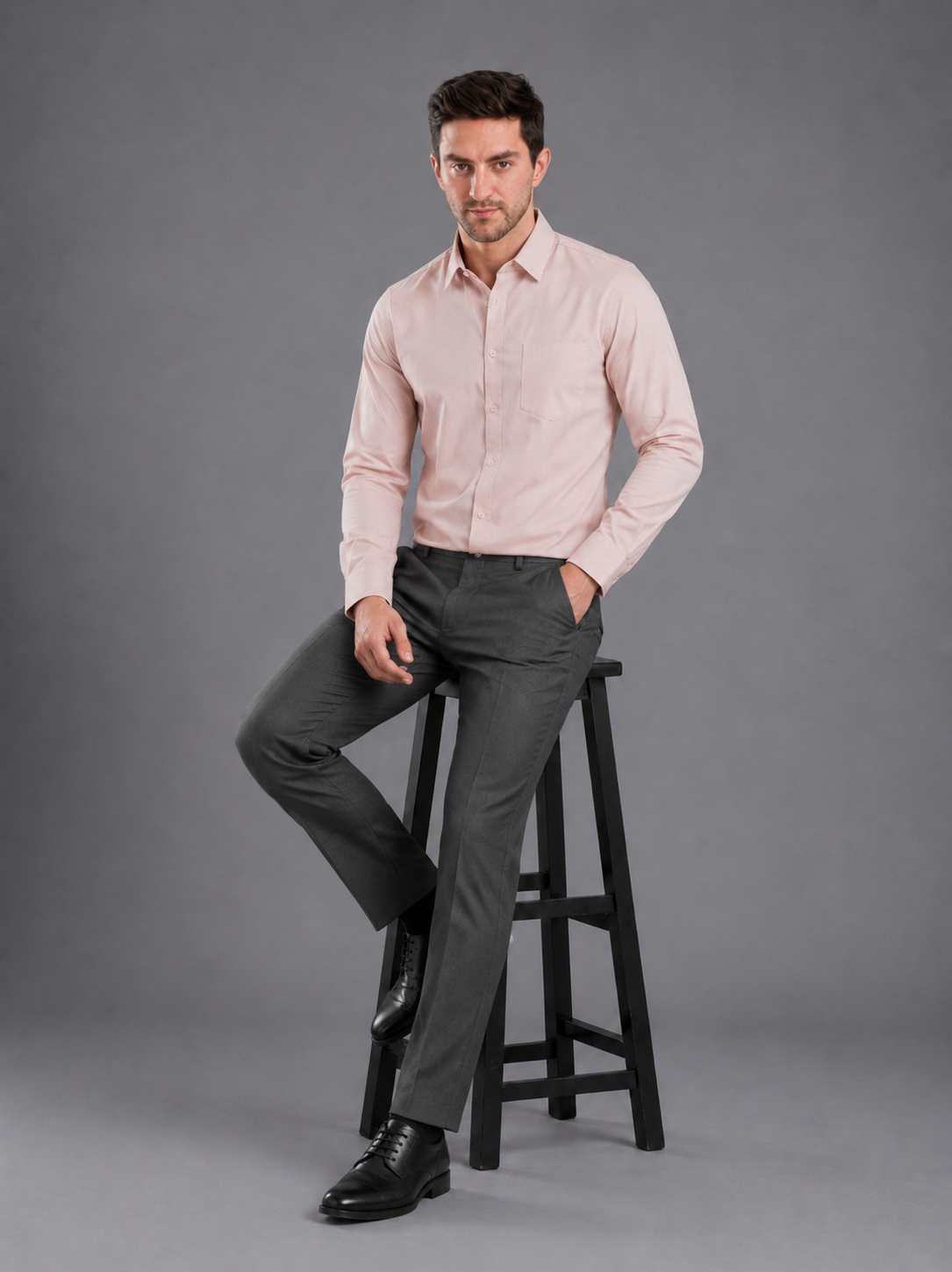 Men Premium Formal Satin Shirt Full Sleeve Regular Fit