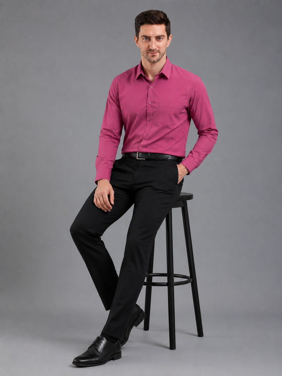 Men Full Sleeve's | Formal Cotton Shirt | Regular Fit | Mehroon Color