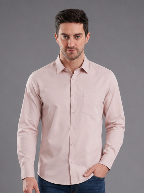 Men Premium Formal Satin Shirt Full Sleeve Regular Fit