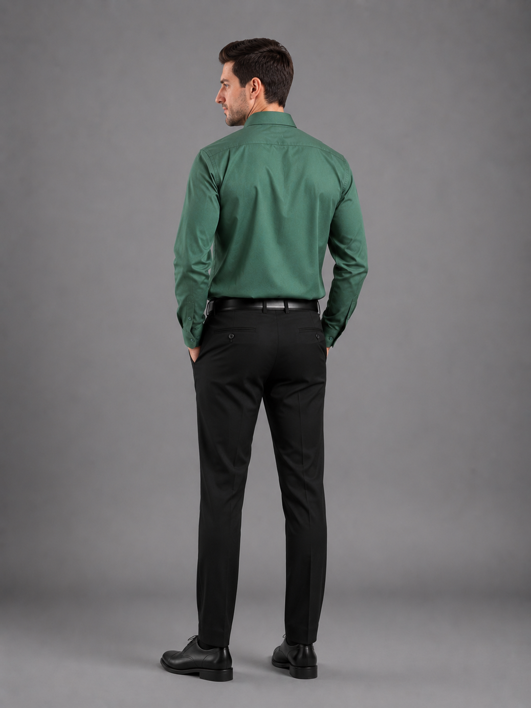 Men Full Sleeve's | Formal Cotton Shirt | Regular Fit | Green Color
