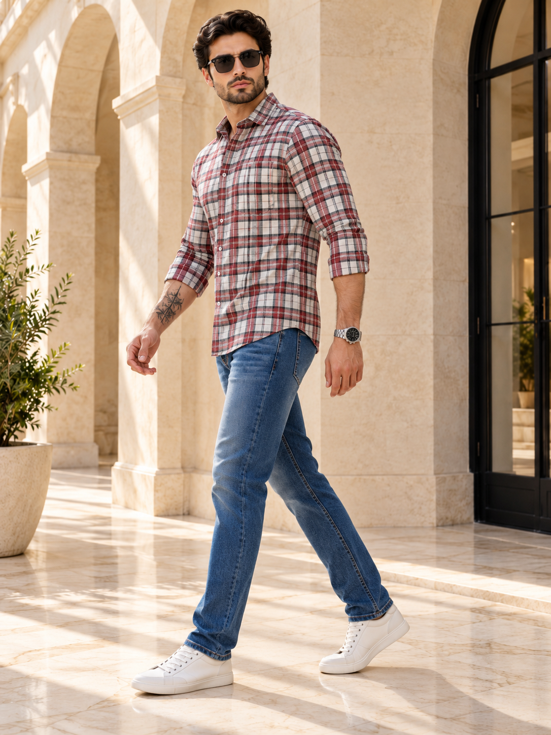 Men’s Stylish Casual Check Shirt