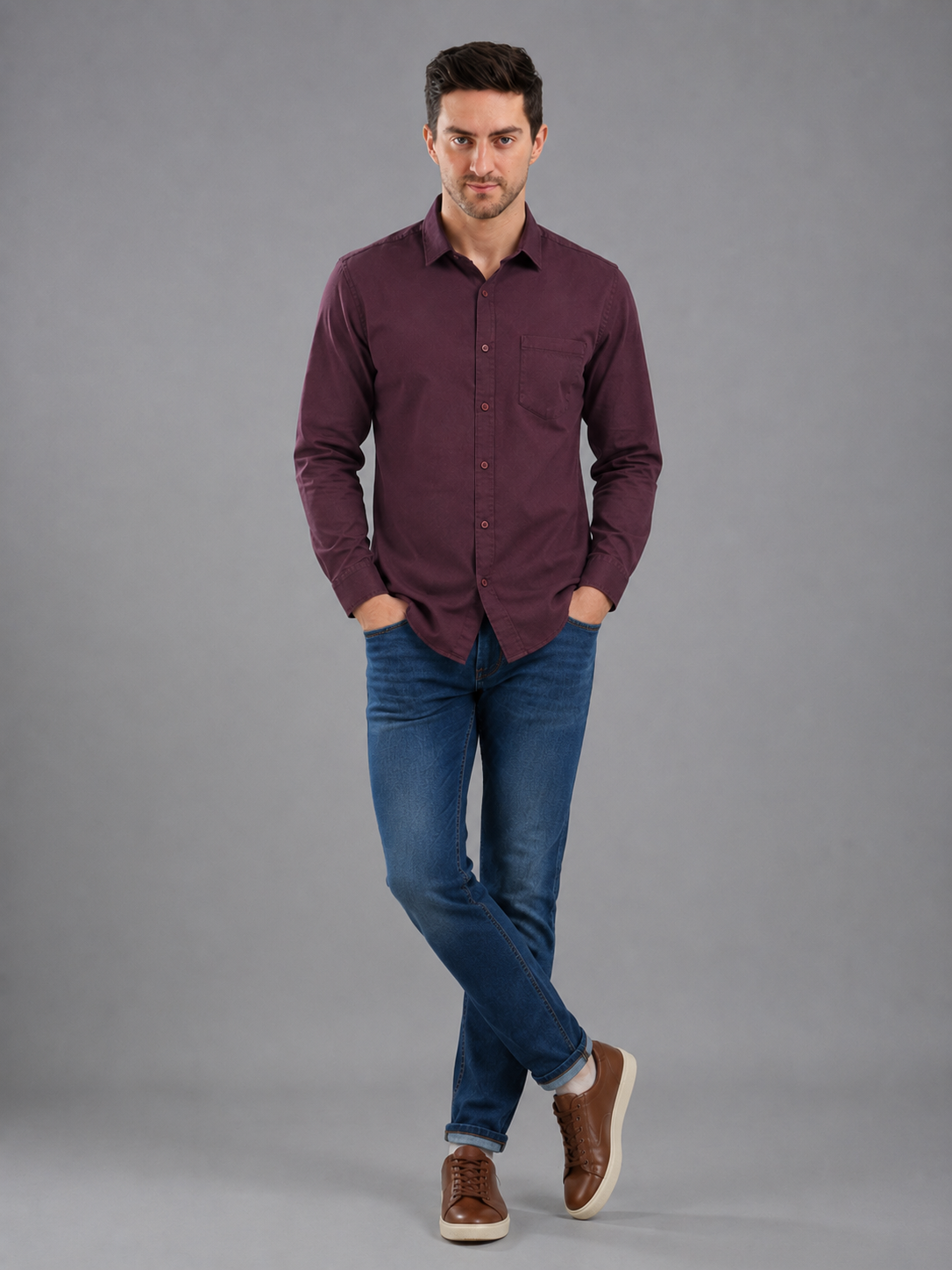 Men Premium Formal Satin Shirt Full Sleeve Regular Fit