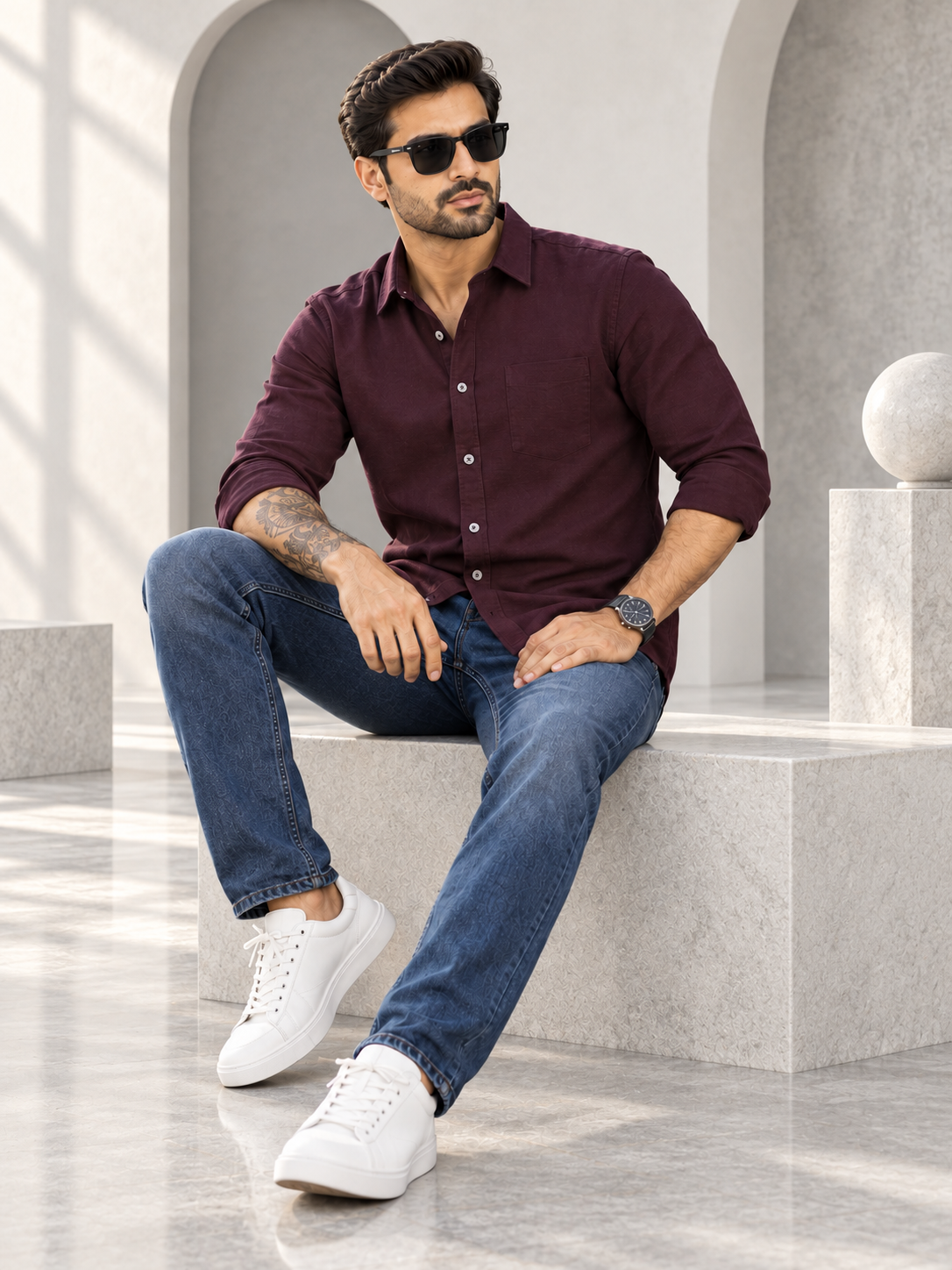 Men’s Premium Full Sleeve Plain Casual Shirt